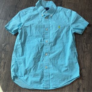 Ralph Lauren Plaid Boys  Size 7 Button Down Shirt